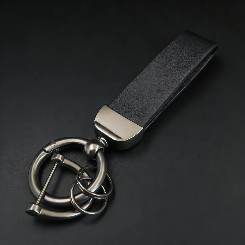 Custom Name Leather Keychain with Zinc Alloy, Personalized Text Key Tag,Ideal Gift for Him on Father's Day Valentine's Christmas