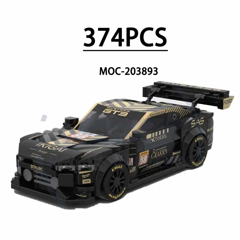 F1 Racing Car Building Blocks 8-Grid Racing Champion Vehicle (With Stickers) Children's Birthday Gift Christmas Toy Gift