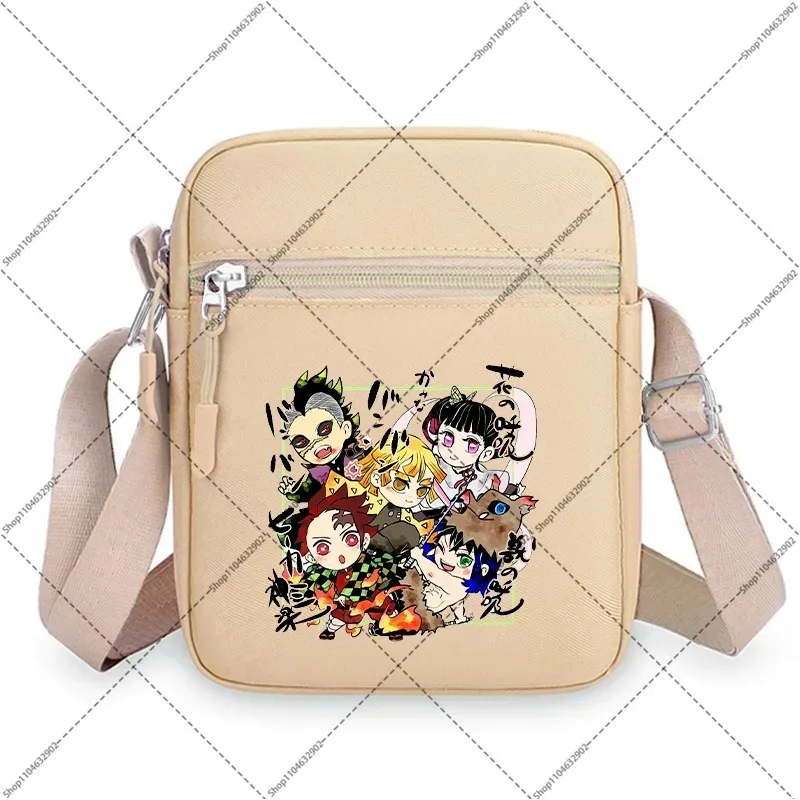 Demon Slayer Shoulder Bags Cartoon Anime Pattern Printed Crossbody Bag Boys Girls Fashion Wallets Christmas Birthday Party Gift