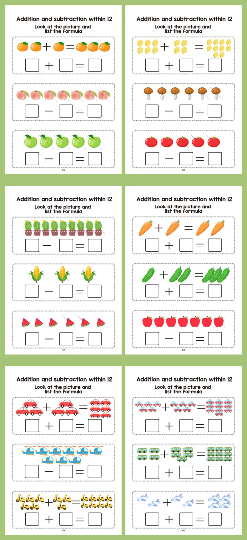 64-Page Interactive Preschool Math Workbook: Number Tracing, Addition and Subtraction Exercises - Early Education Activities for Children over 3 Years Old, Preparatory Course, for Home or Classroom Use - Educational Book for Number Recognition and Basic Arithmetic Skills, Early Education Materials, Fun Illustrations, High-Quality Printing, Learning Tool for Elementary School Students, Christmas Gift
