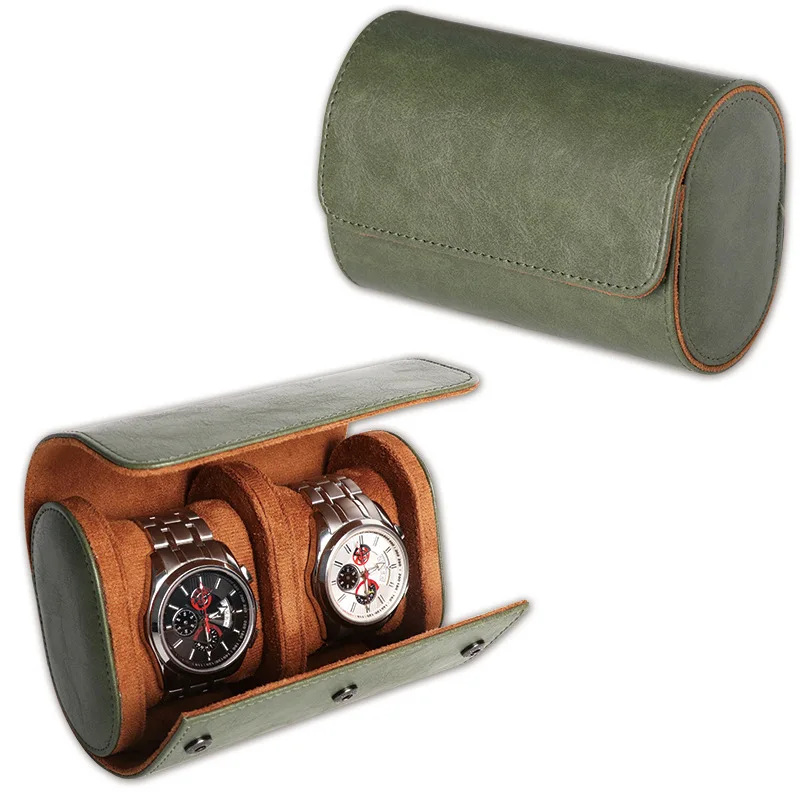 Watch Roll Travel Case 1/2/3-Slot Portable Vintage Leather Watch Display Case Storage Box Watch Organizers Men Christmas Gift