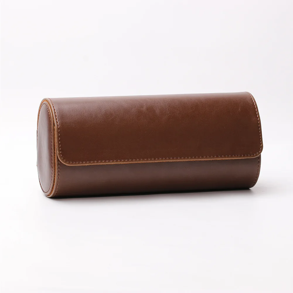 Watch Roll Travel Case 1/2/3-Slot Portable Vintage Leather Watch Display Case Storage Box Watch Organizers Men Christmas Gift