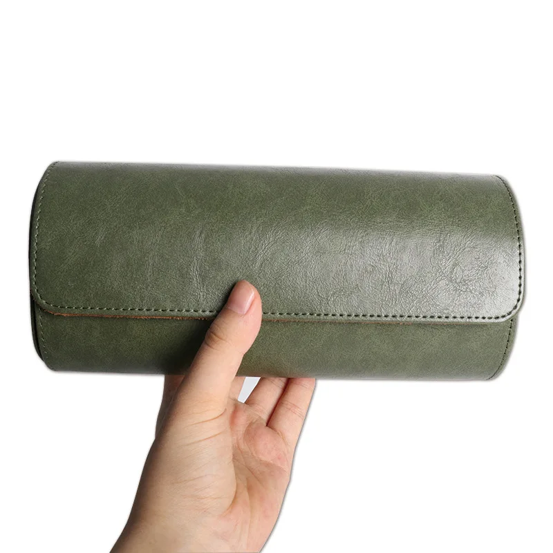 Watch Roll Travel Case 1/2/3-Slot Portable Vintage Leather Watch Display Case Storage Box Watch Organizers Men Christmas Gift