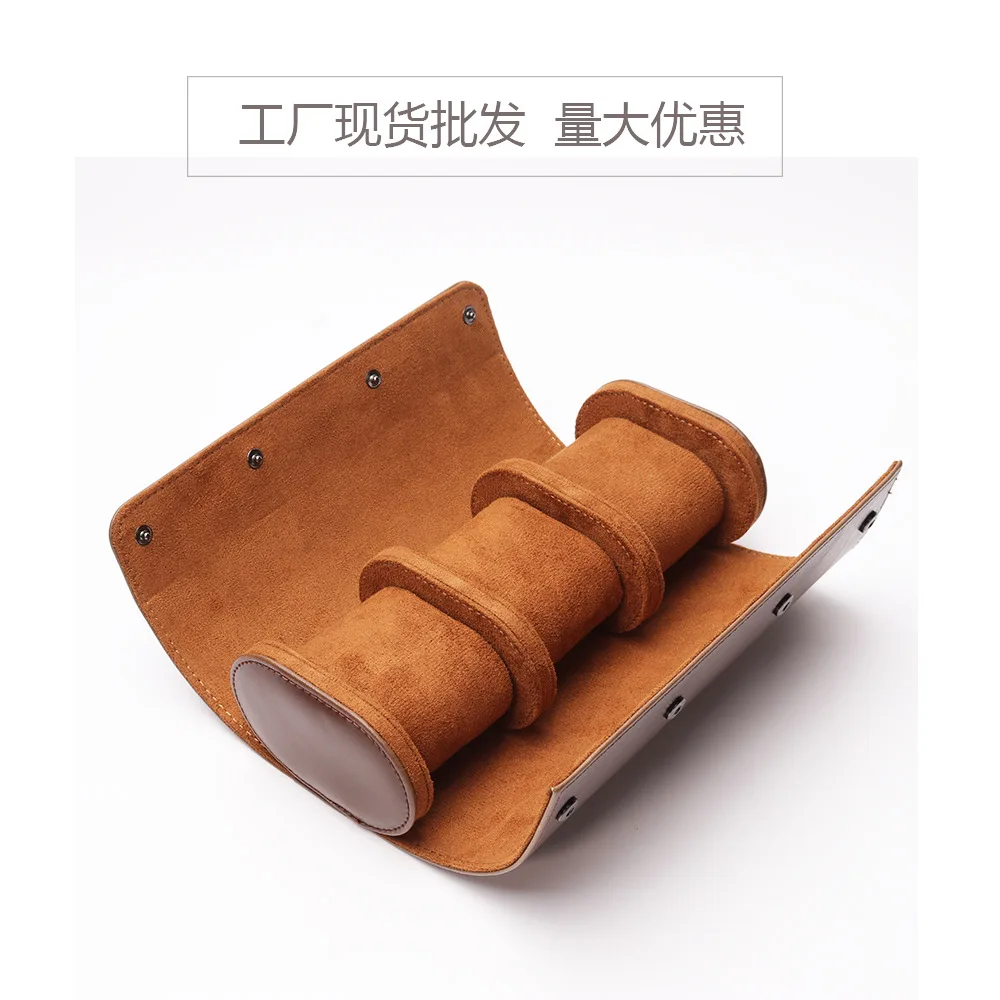 Watch Roll Travel Case 1/2/3-Slot Portable Vintage Leather Watch Display Case Storage Box Watch Organizers Men Christmas Gift
