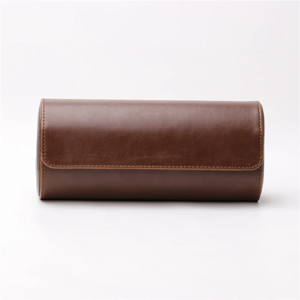 Watch Roll Travel Case 1/2/3-Slot Portable Vintage Leather Watch Display Case Storage Box Watch Organizers Men Christmas Gift