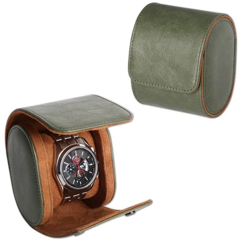 Watch Roll Travel Case 1/2/3-Slot Portable Vintage Leather Watch Display Case Storage Box Watch Organizers Men Christmas Gift