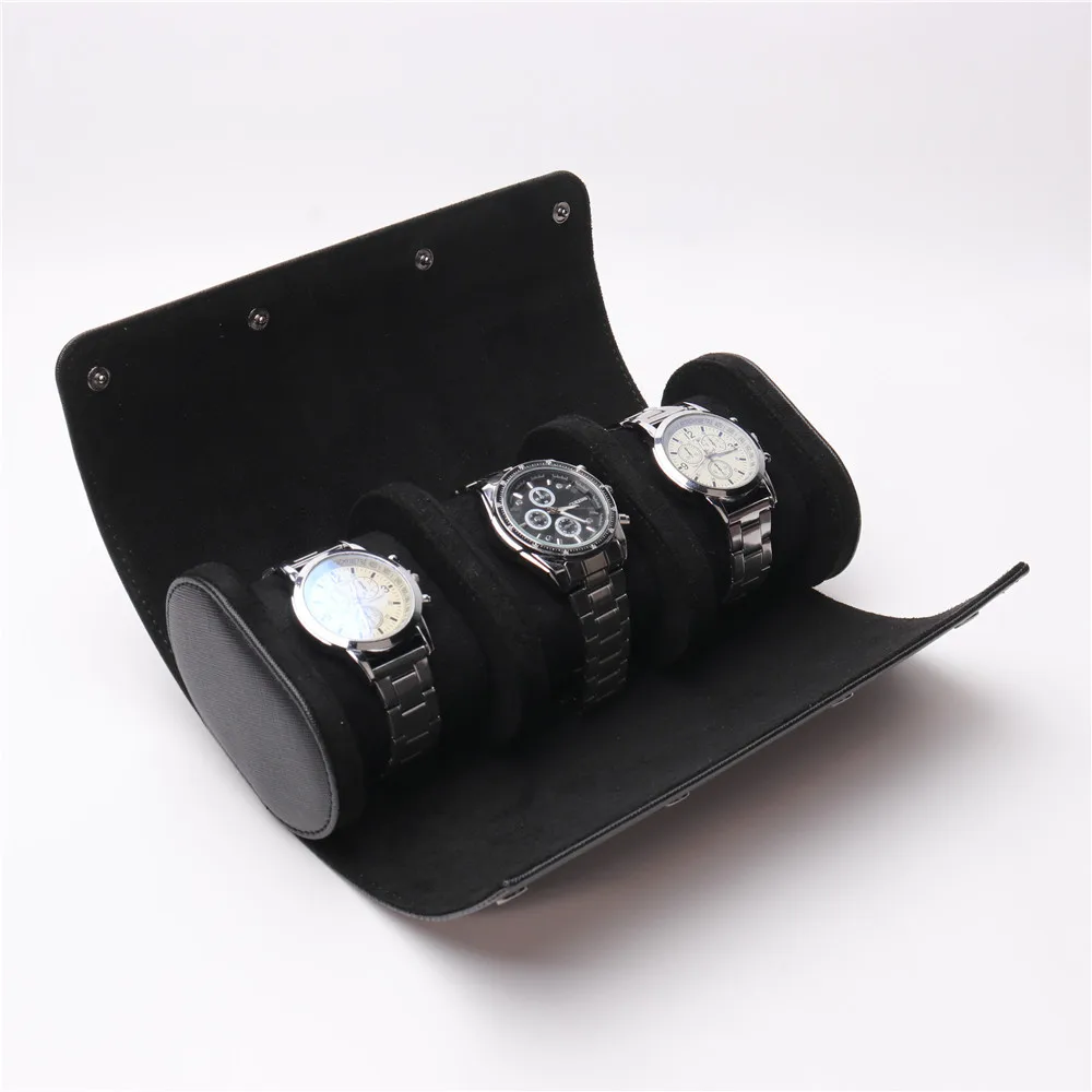 Watch Roll Travel Case 1/2/3-Slot Portable Vintage Leather Watch Display Case Storage Box Watch Organizers Men Christmas Gift