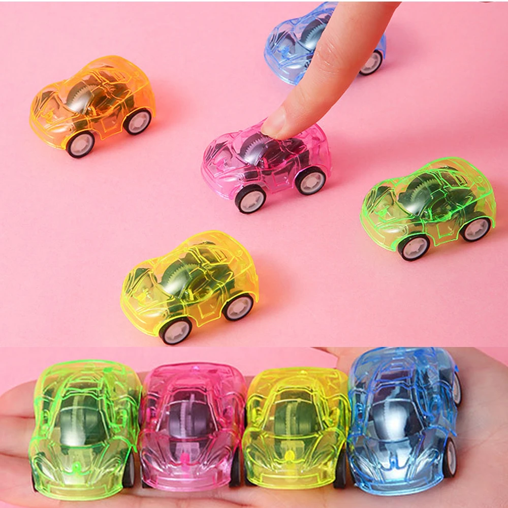 10Pcs Mini Transparent Power Car Airplane Children's Birthday Party Gift Pinata Filler Carnival Christmas Gift Children's Reward