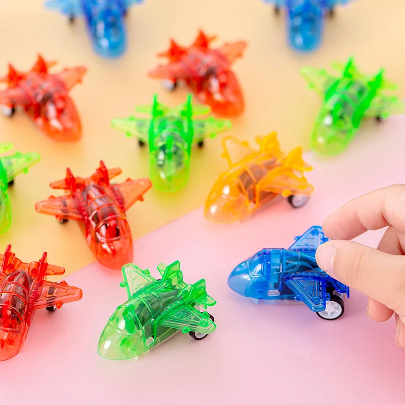 10Pcs Mini Transparent Power Car Airplane Children's Birthday Party Gift Pinata Filler Carnival Christmas Gift Children's Reward