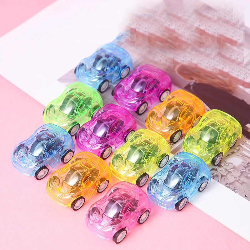10Pcs Mini Transparent Power Car Airplane Children's Birthday Party Gift Pinata Filler Carnival Christmas Gift Children's Reward