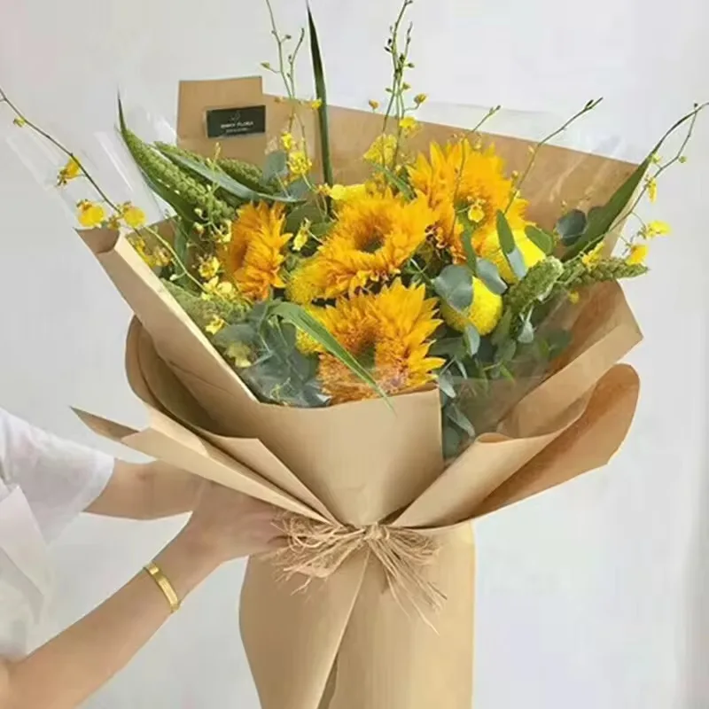 38CM X 5/10M Brown Kraft Paper Packing DIY Gift Wrapping Kraft Paper Painting Art Craft Gift Party Christmas Day Gift Packing