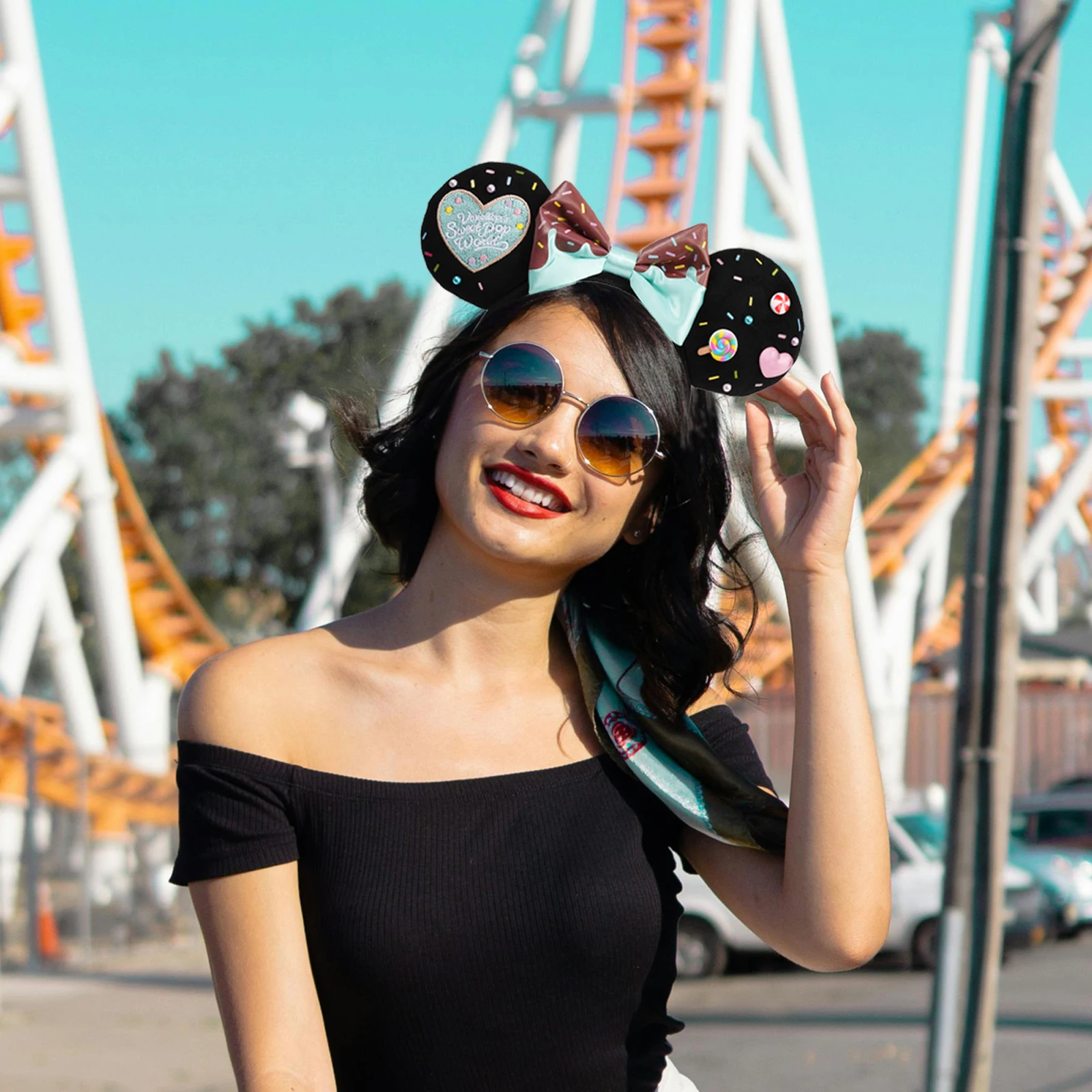 Cartoon Fashion Mouse Ear Headband New Holiday Party Christmas Snowman Headdress Cosplay for Adults Kids DIY Hair Accessories
