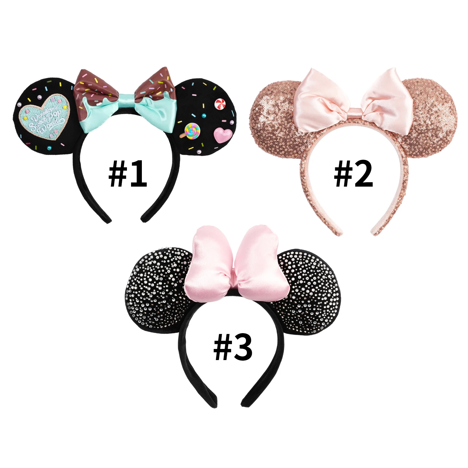 Cartoon Fashion Mouse Ear Headband New Holiday Party Christmas Snowman Headdress Cosplay for Adults Kids DIY Hair Accessories