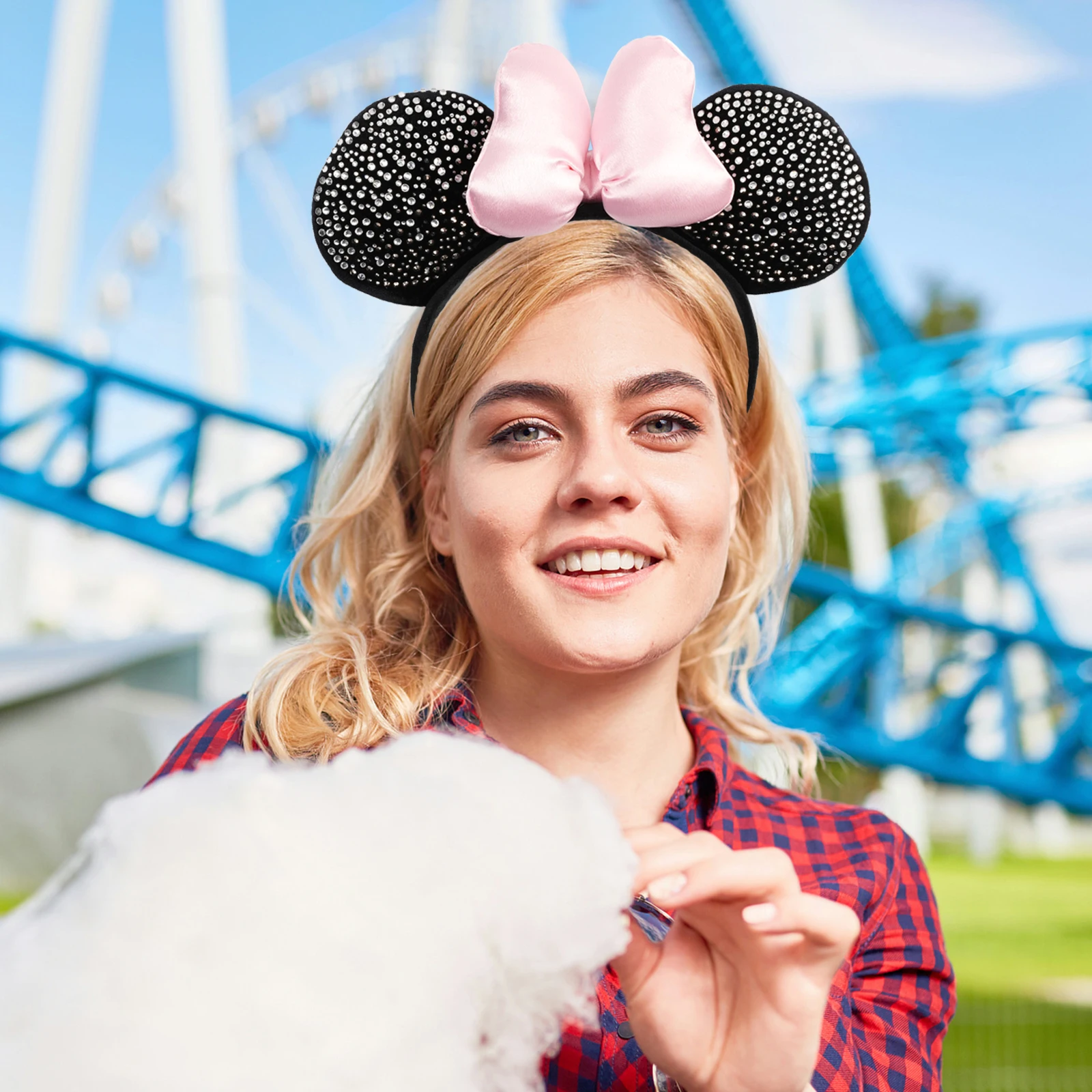 Cartoon Fashion Mouse Ear Headband New Holiday Party Christmas Snowman Headdress Cosplay for Adults Kids DIY Hair Accessories