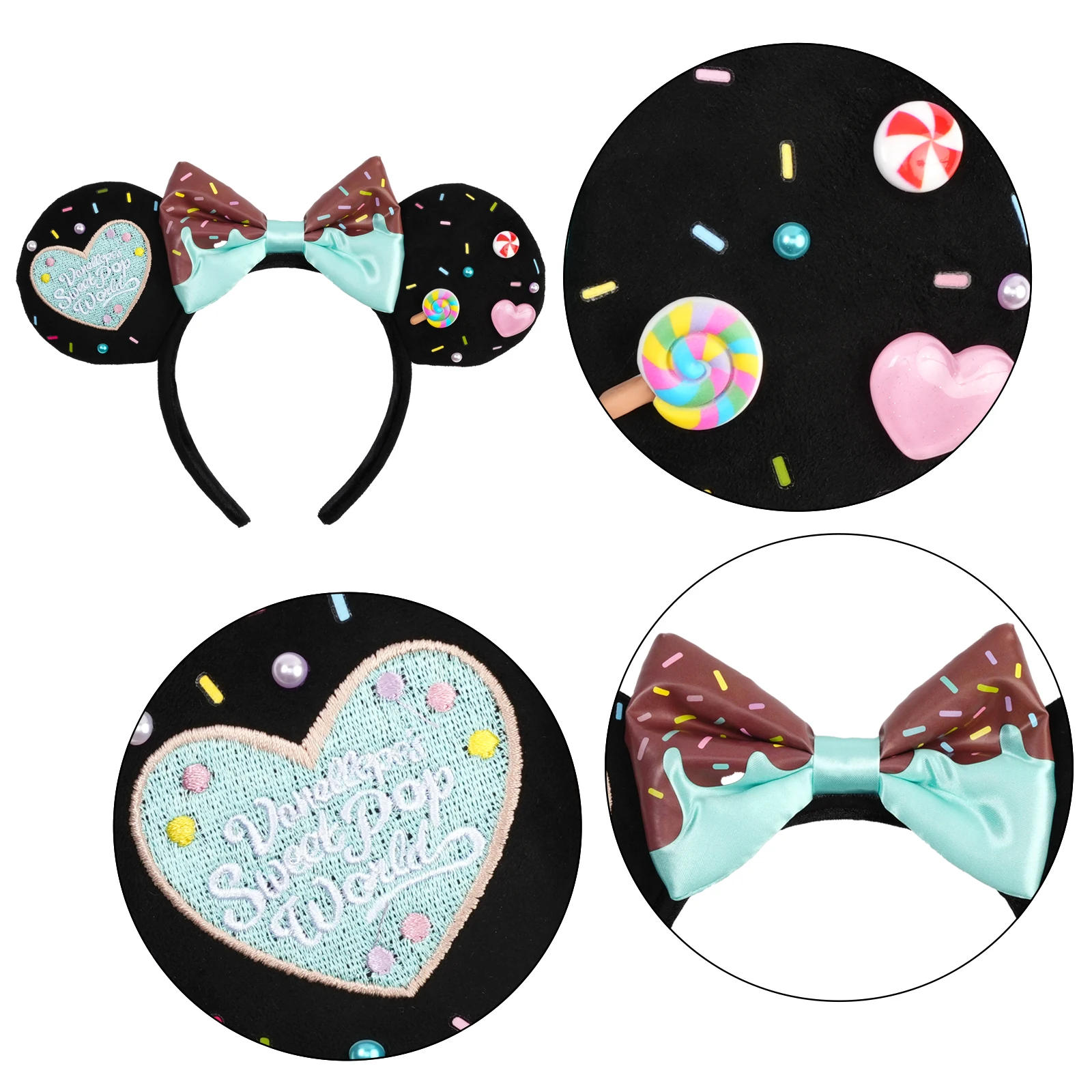 Cartoon Fashion Mouse Ear Headband New Holiday Party Christmas Snowman Headdress Cosplay for Adults Kids DIY Hair Accessories