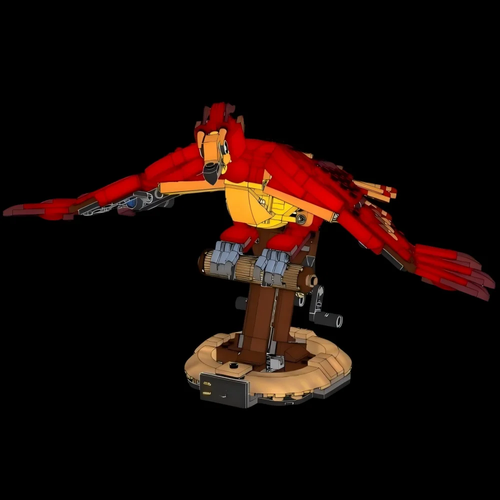 Magic World Fire Phoenix Building Blocks Sets Suitable for Christmas Gifts Compatible with Legoed Particles,597pcs.