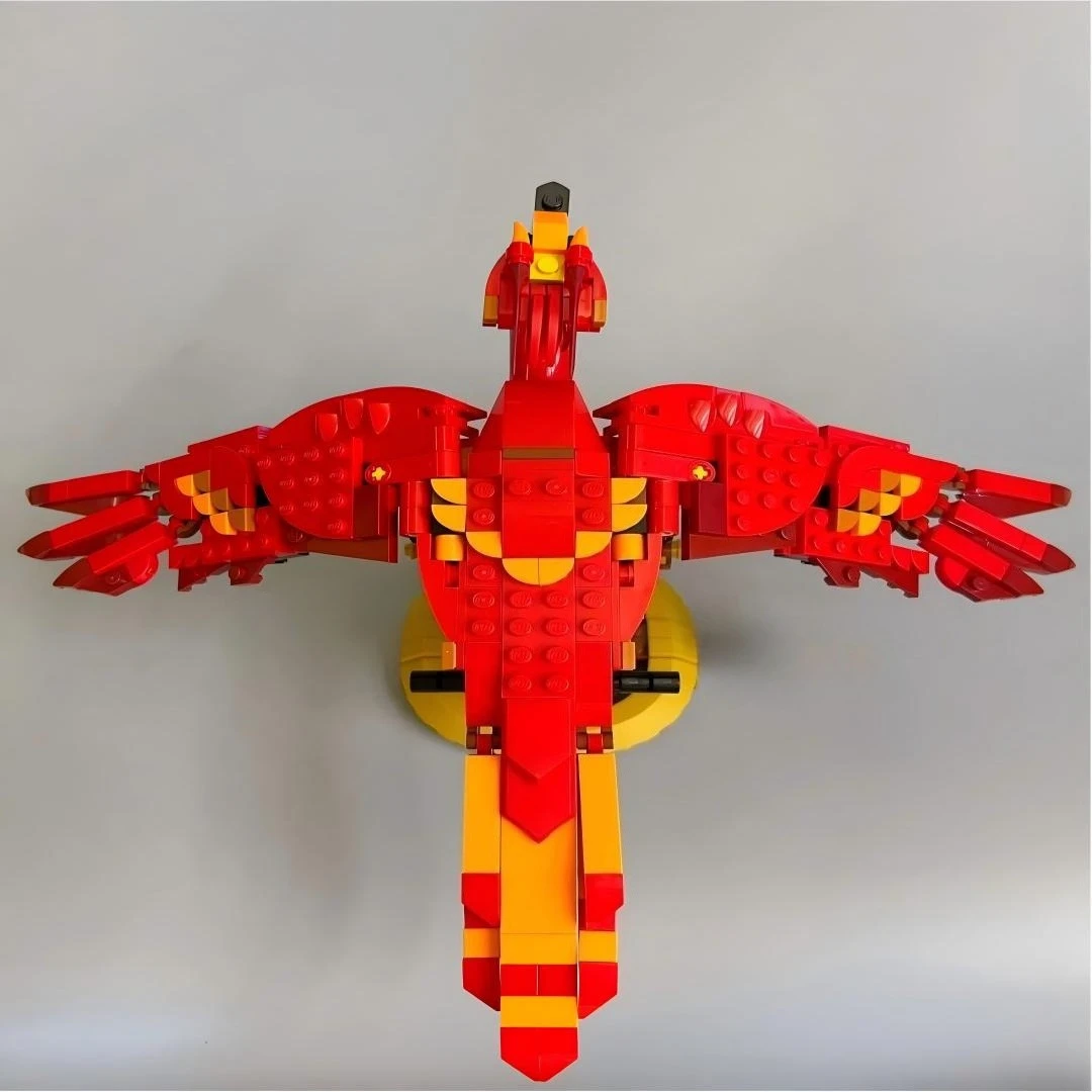 Magic World Fire Phoenix Building Blocks Sets Suitable for Christmas Gifts Compatible with Legoed Particles,597pcs.