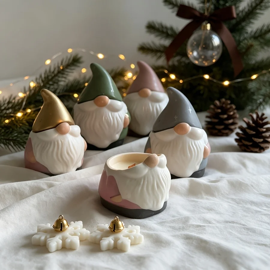 Resin silicone mold DIY Resin Mold for Selling Two Christmas Ornaments, Making Dropper Gypsum Candles, Products, Home Decoration
