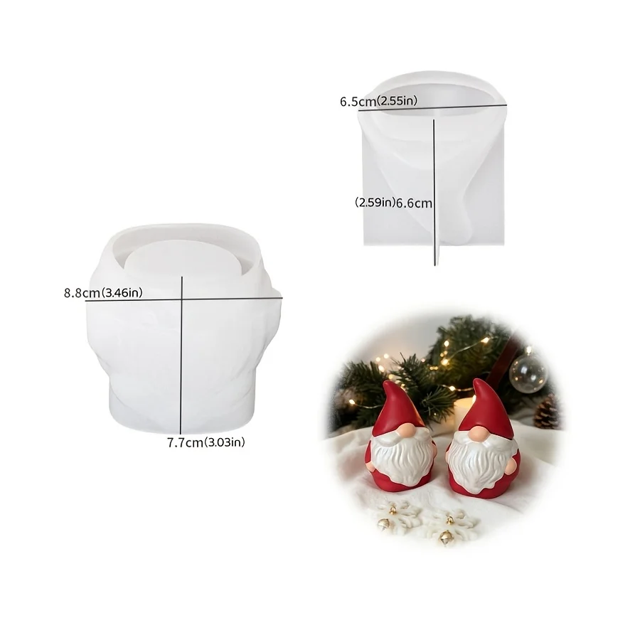 Resin silicone mold DIY Resin Mold for Selling Two Christmas Ornaments, Making Dropper Gypsum Candles, Products, Home Decoration