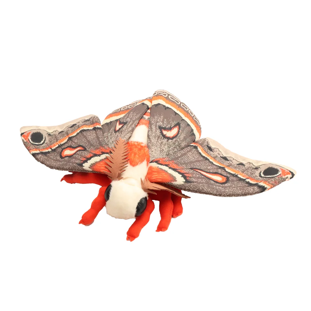 Hyalophora Cecropia Plush Toy Lifelike The Cecropia Moth Stuffed Animals Insect Enthusiasts Kids Christmas Gifts Home Decor