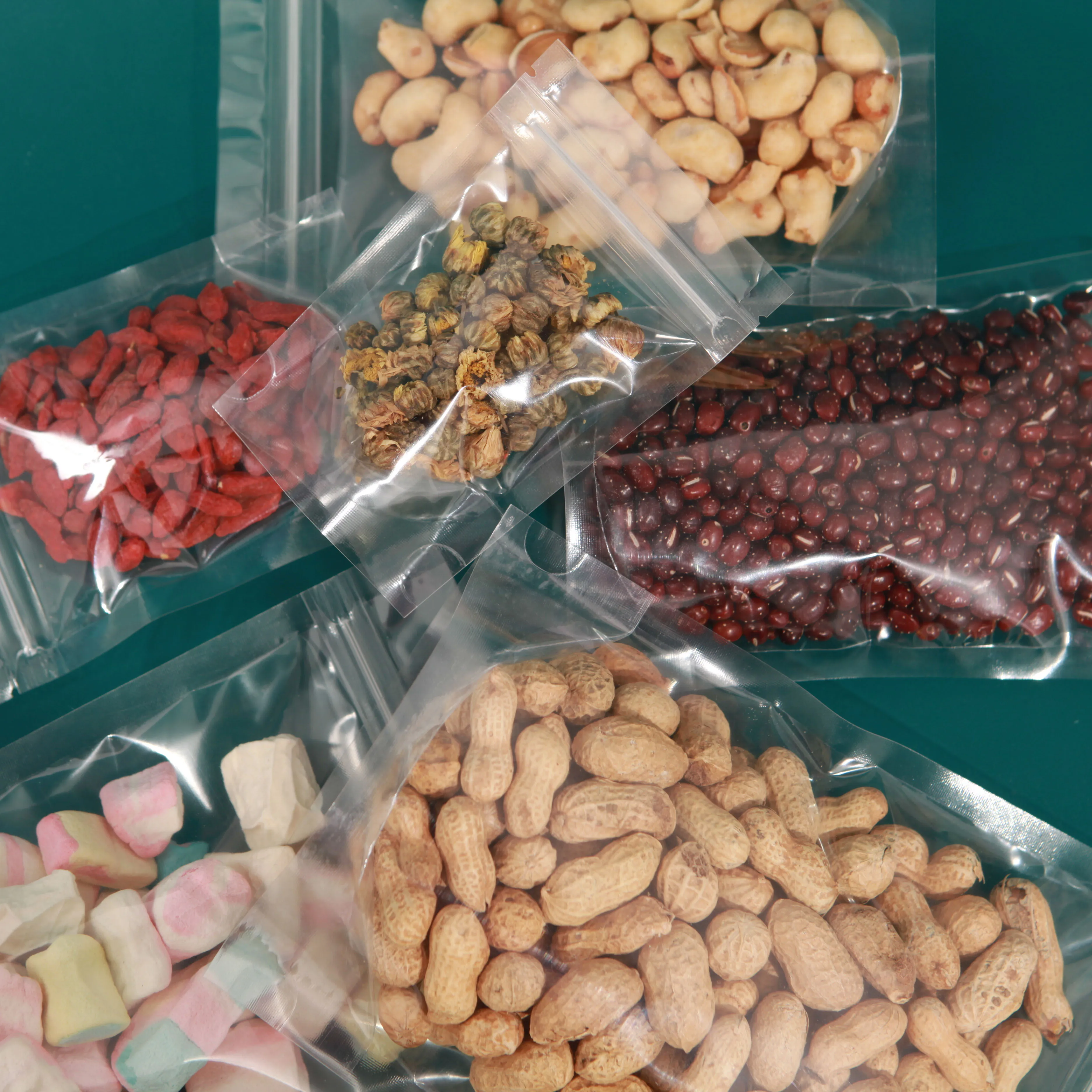 50/100pcs Transparent Zipper Bags, Reusable Storage Bag for Candies, Pasta, Spices, Birthdays, Party, Christmas Gifts, Packaging