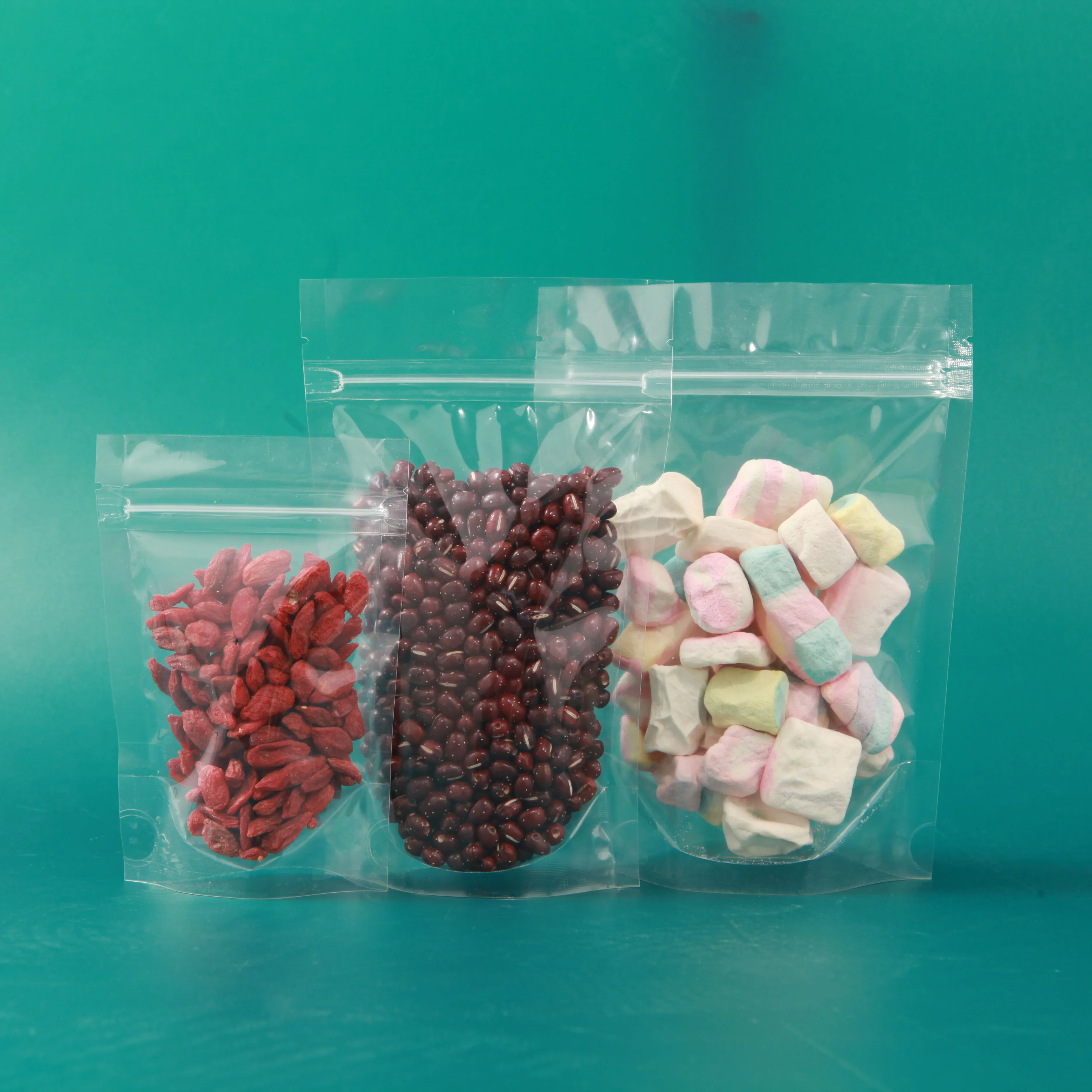 50/100pcs Transparent Zipper Bags, Reusable Storage Bag for Candies, Pasta, Spices, Birthdays, Party, Christmas Gifts, Packaging