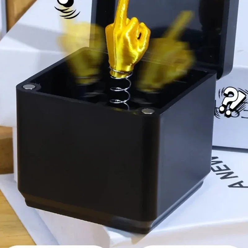 Christmas Interesting Prank Gift Middle Finger In Box Christmas Box Funny Creative Gifts Office Desk Decoration Home Decoration