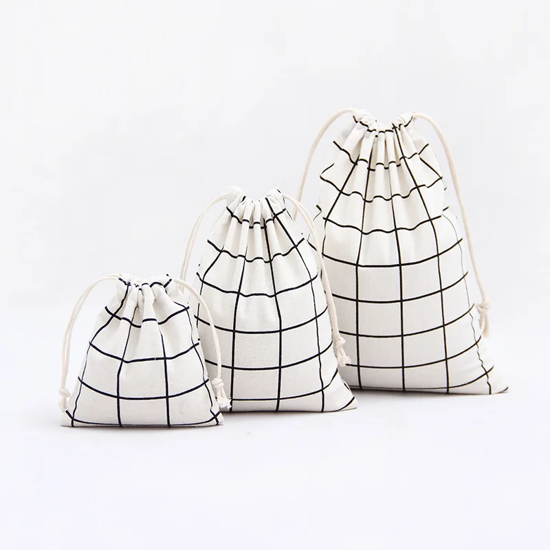 Cotton Drawstring Bags for Wedding Christmas Gift DIY Package Small Drawstring Pouches Home Dustproof Storage Case