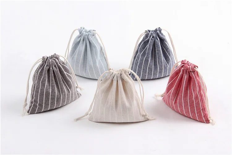 Cotton Drawstring Bags for Wedding Christmas Gift DIY Package Small Drawstring Pouches Home Dustproof Storage Case