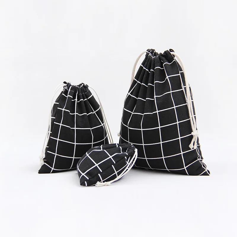 Cotton Drawstring Bags for Wedding Christmas Gift DIY Package Small Drawstring Pouches Home Dustproof Storage Case