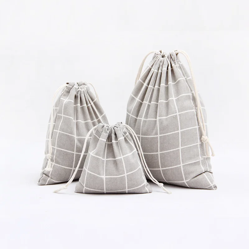 Cotton Drawstring Bags for Wedding Christmas Gift DIY Package Small Drawstring Pouches Home Dustproof Storage Case