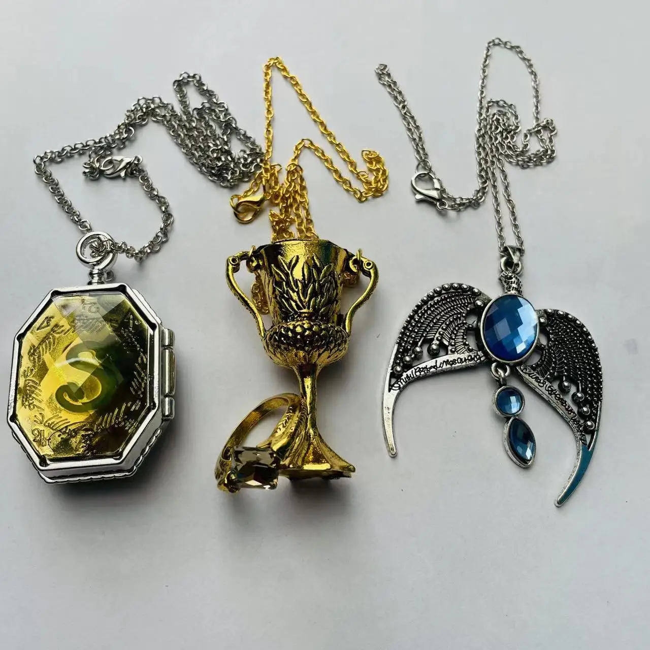 Snake Locket Eagle Goblet Diary Sword Dark Mark Pendant Props Ring Set 7 PCS Set Halloween Christmas Easter Gift Present