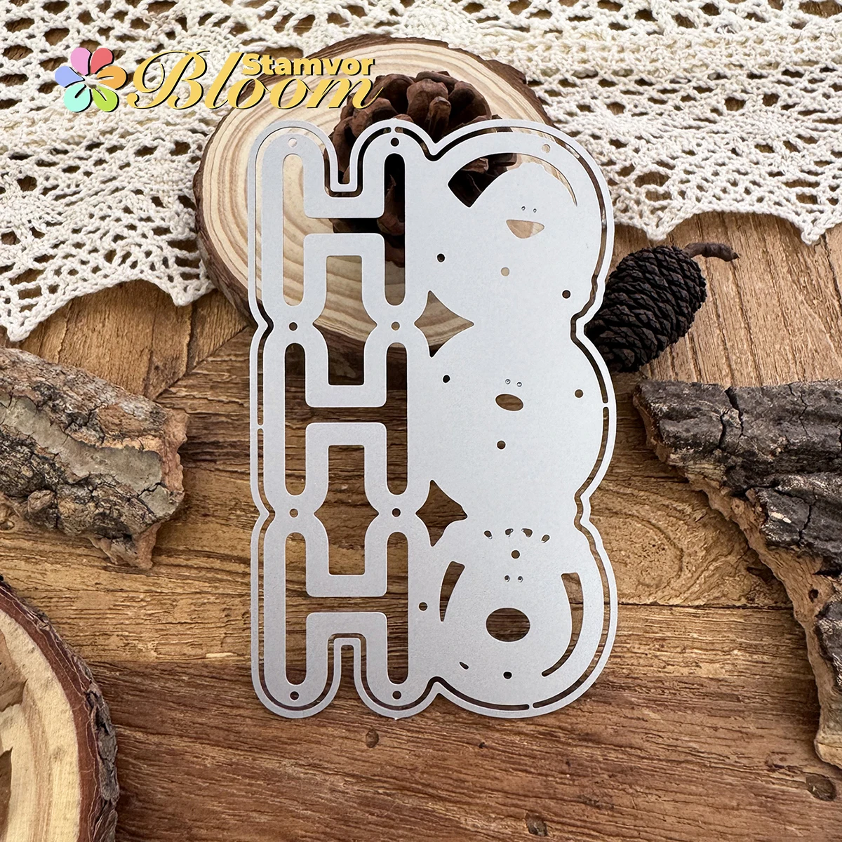 Original Lovely Layers Christmas Title HOHOHO With Penguin Santa Claus Deer Metal Cutting Dies Scrapbooking Decorative Embossing