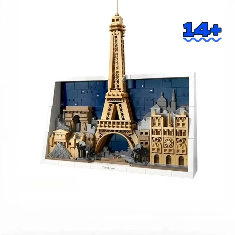 2026 Creative Paris Love City Brick Construction Educational Building Block Toy Christmas Birthday Gift