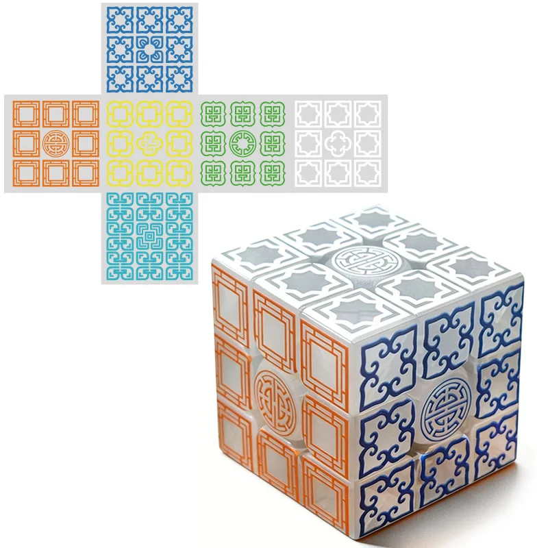 ZIINA STAR Cloud 3x3 (Glow in the Dark), 3x3 UV Glow in the Dark Cube - 3x3x3 Speed Puzzle Cube, Christmas/Halloween Gifts