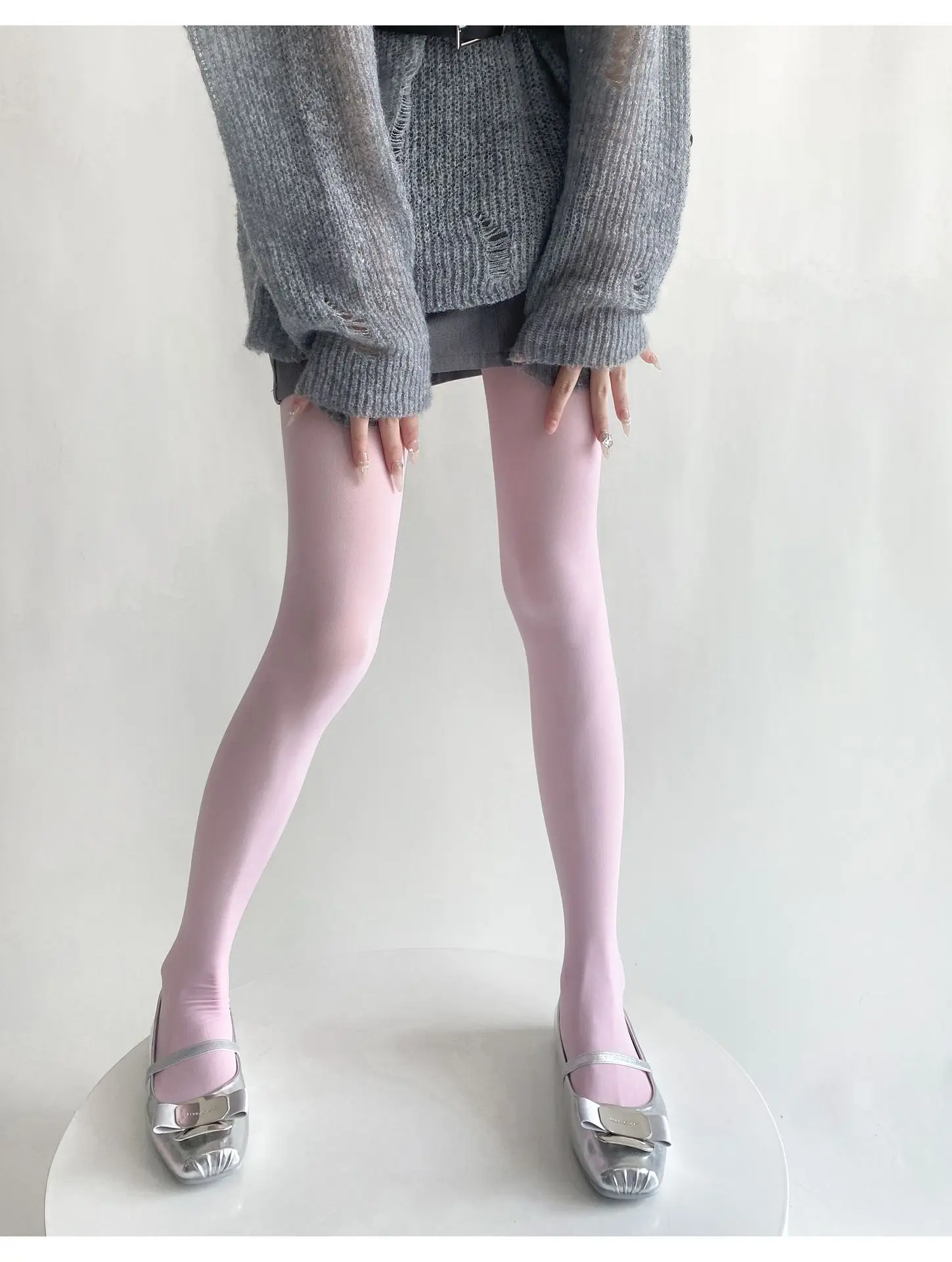 17 Colors Women's Sexy Pure Color Tights Retro Stockings Christmas Red High-elasticity Slimming Pantyhose Lady Colorful Tights #