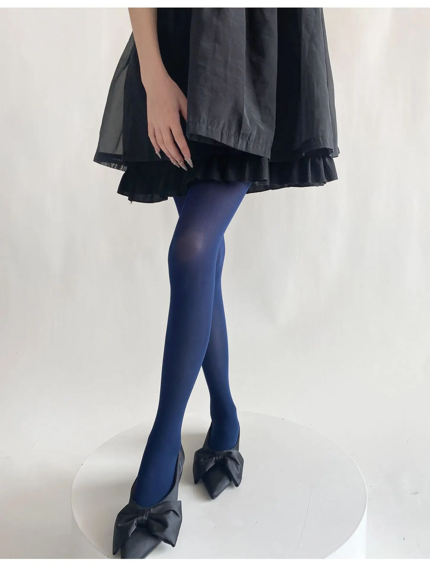 17 Colors Women's Sexy Pure Color Tights Retro Stockings Christmas Red High-elasticity Slimming Pantyhose Lady Colorful Tights #