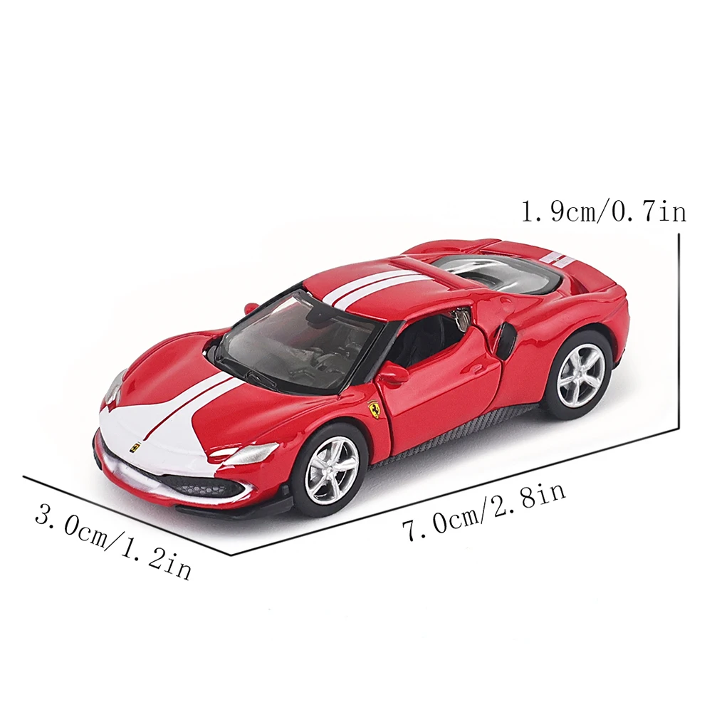 Bburago 1:64 FERRARI Purosangue 296 GTB ASSETTO FIORANO Die cast Alloy car model series children's Christmas boy gift toys