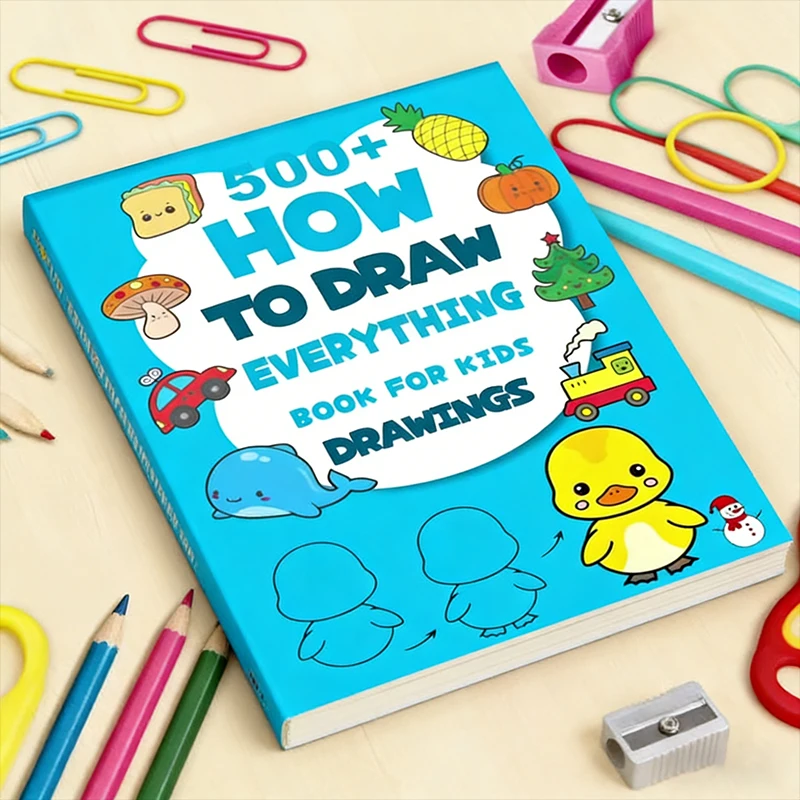 200+ Step-By-Step Creative Drawing Book | Durable Paper, Art Learning and Painting Supplies, Educational Art Activity Book to Cultivate Creativity and Motor Skills, Gift for Art Enthusiasts, Easter, Christmas, Birthday Gifts