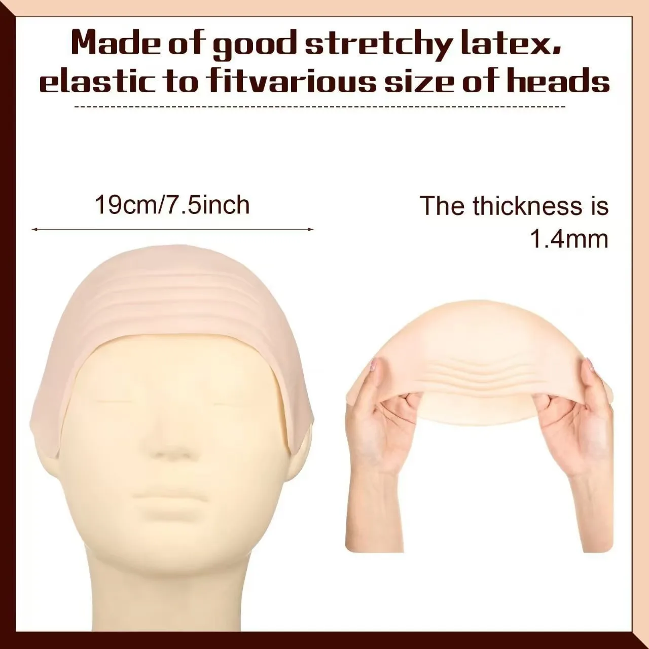 Bald Outfit Cosplay Accessories Set with Latex Bald Hat And Nylon Wig Cap for Halloween Christmas Carnival April Fool's Party