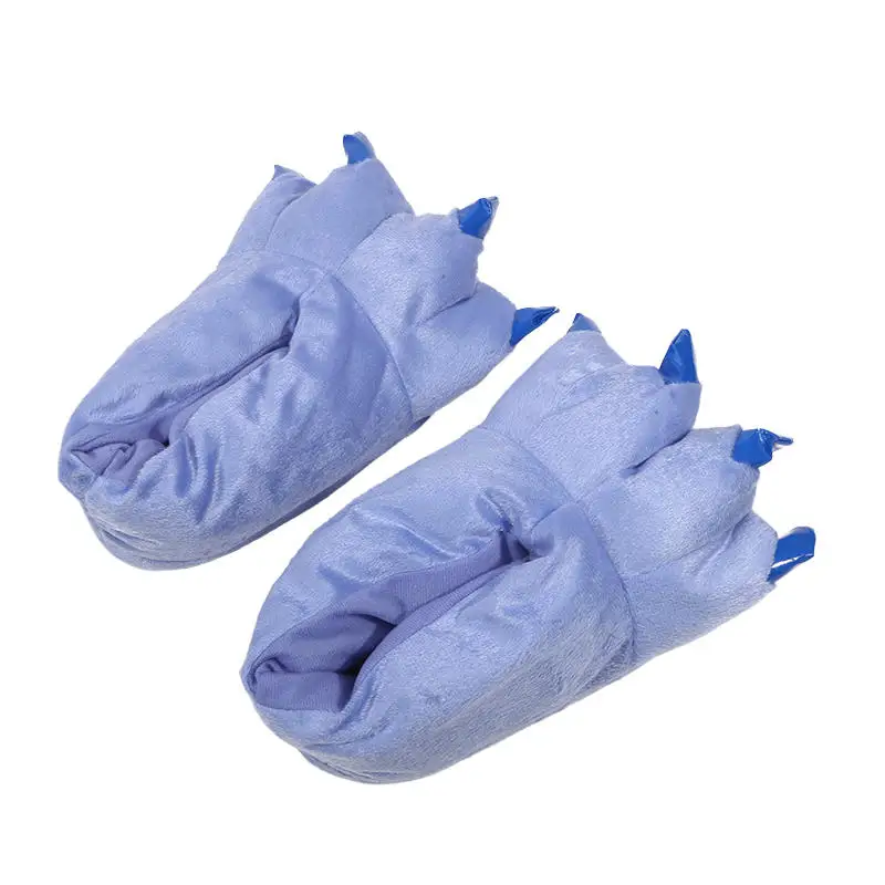Winter Warm Soft Indoor Floor Slippers Women Men Shoes Paw Funny Animal Christmas Monster Dinosaur Claw Plush Home