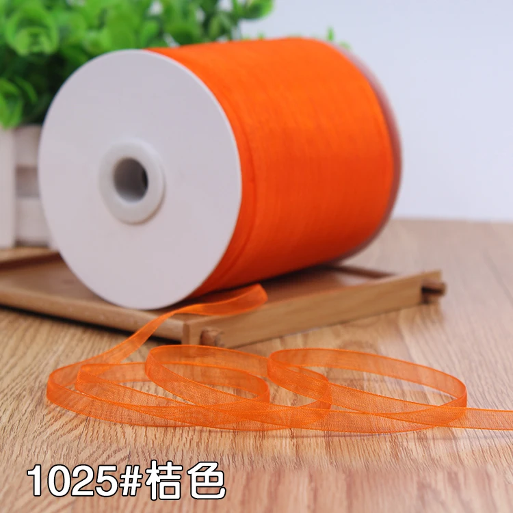 White Width 6mm 10 Meters Long Organza Ribbon Party Home Wedding Decoration Gift Wrapping Christmas Scrapbooking Craft Ribbon