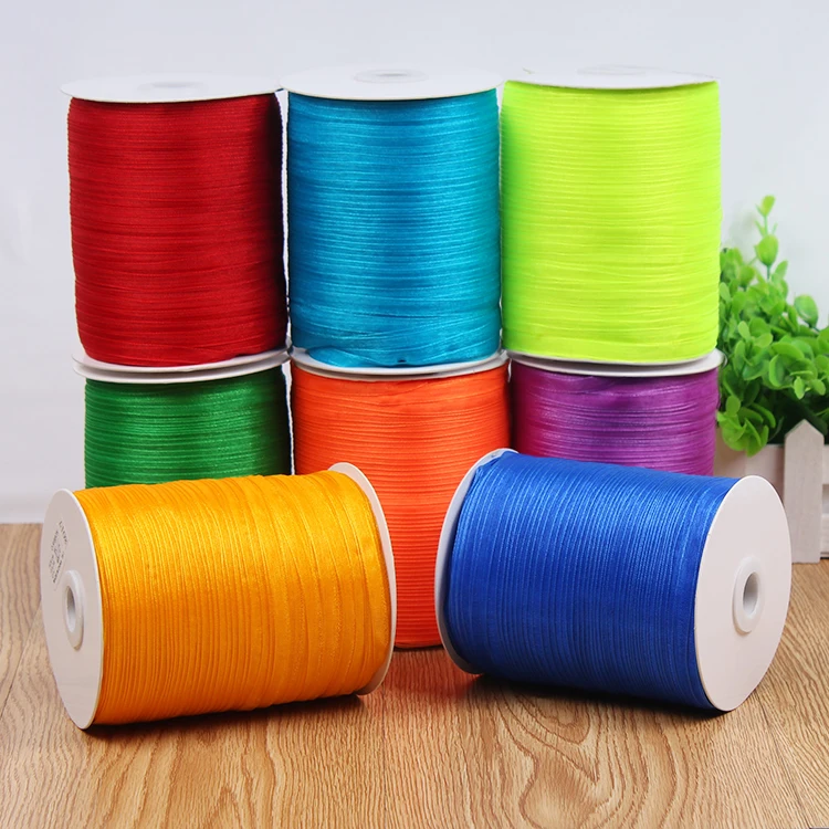White Width 6mm 10 Meters Long Organza Ribbon Party Home Wedding Decoration Gift Wrapping Christmas Scrapbooking Craft Ribbon