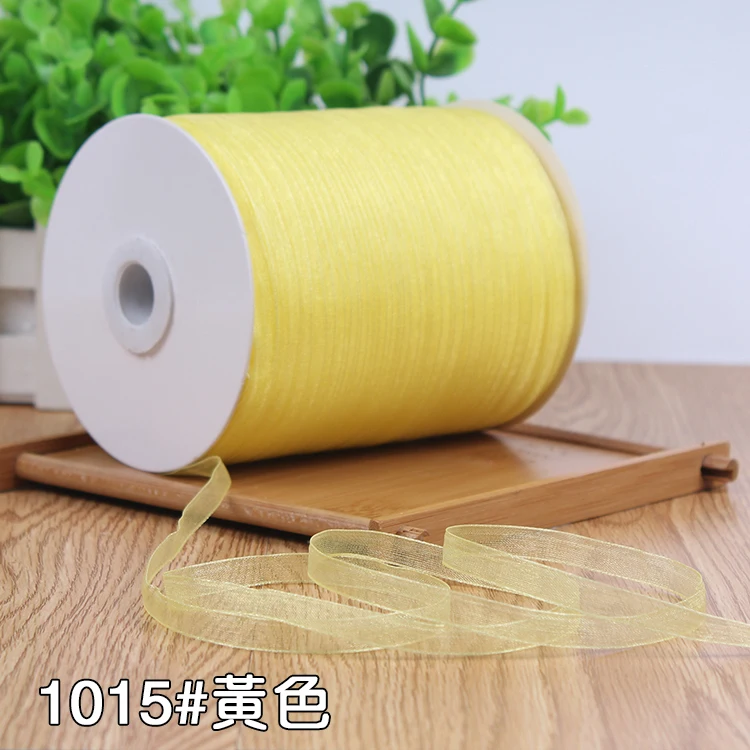 White Width 6mm 10 Meters Long Organza Ribbon Party Home Wedding Decoration Gift Wrapping Christmas Scrapbooking Craft Ribbon
