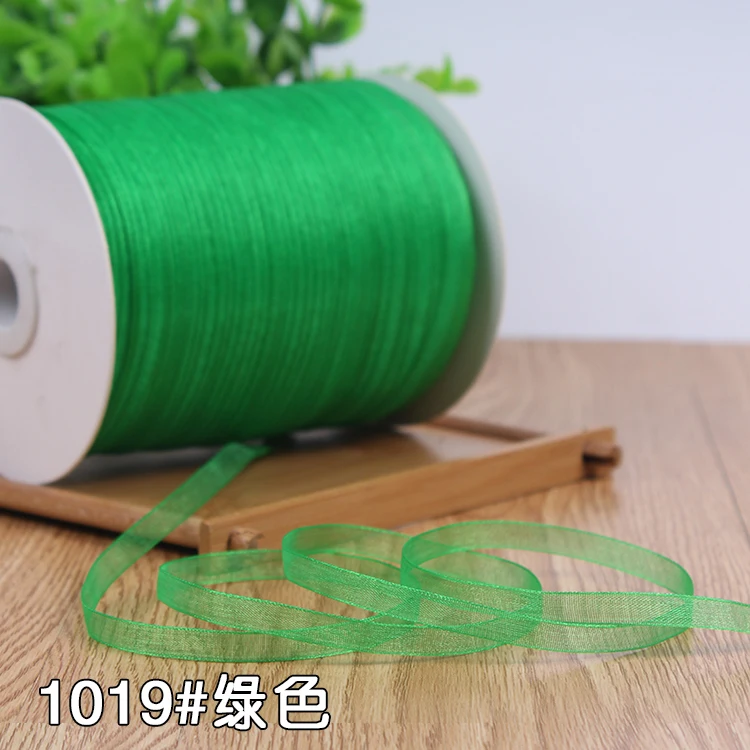 White Width 6mm 10 Meters Long Organza Ribbon Party Home Wedding Decoration Gift Wrapping Christmas Scrapbooking Craft Ribbon