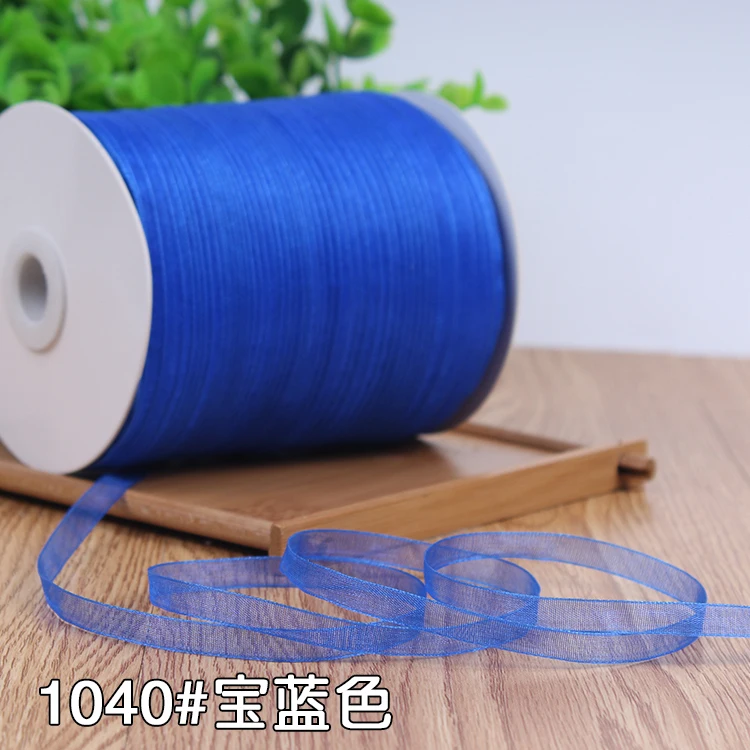 White Width 6mm 10 Meters Long Organza Ribbon Party Home Wedding Decoration Gift Wrapping Christmas Scrapbooking Craft Ribbon