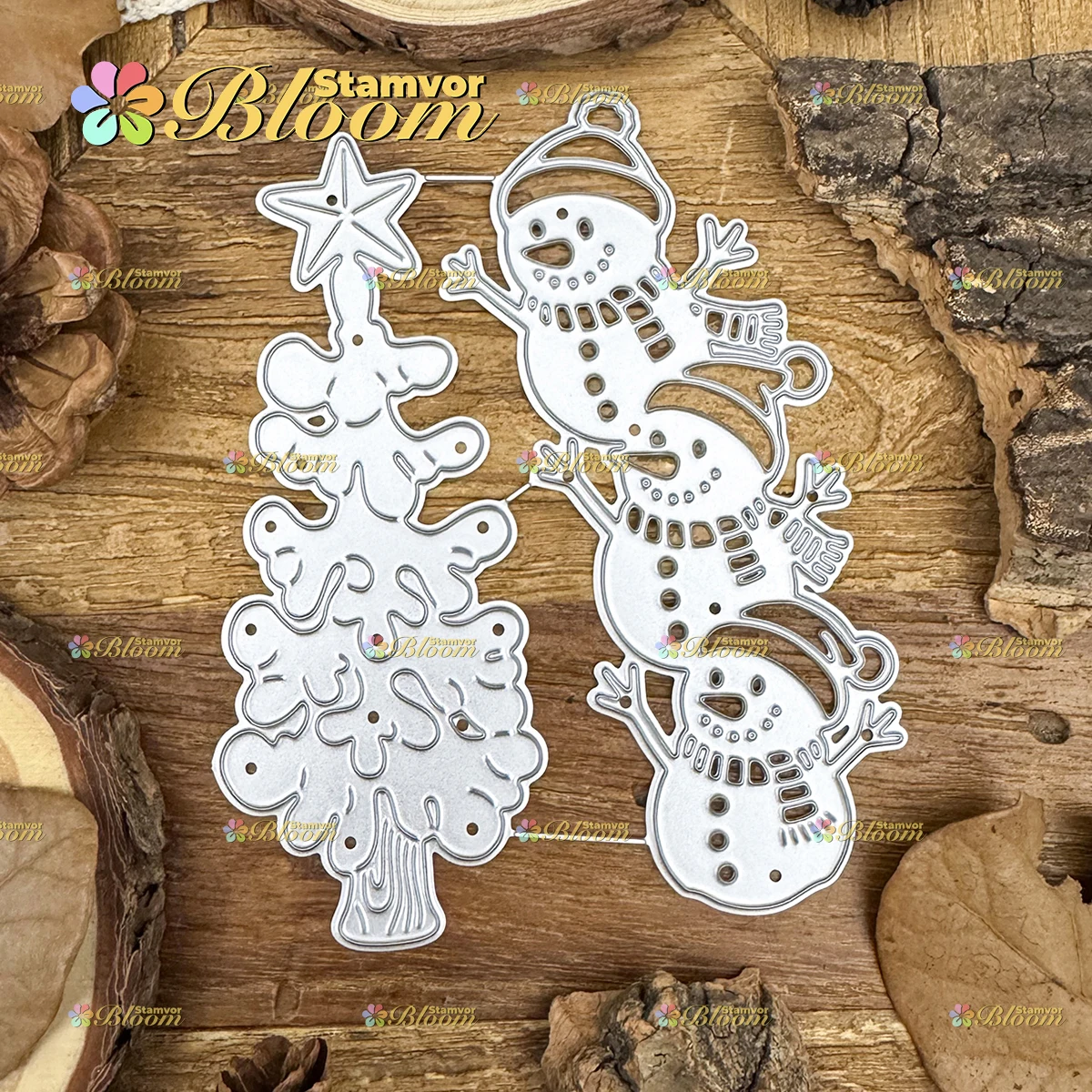 Original Lovely Christmas Winter Snowmen and Christmas Tree Metal Cutting Dies Scrapbooking Decorative Embossing