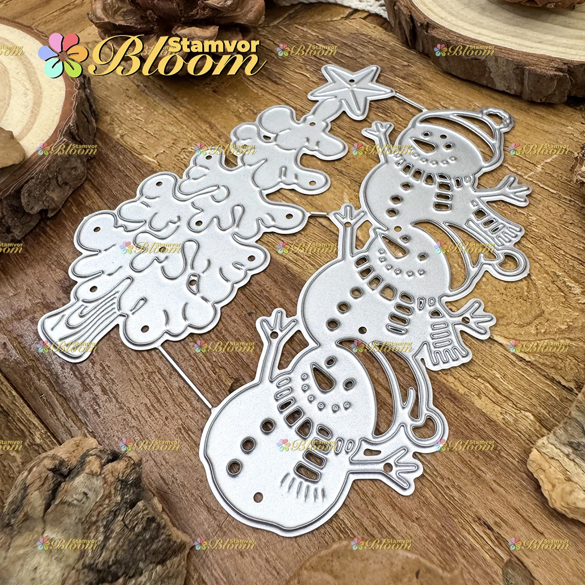 Original Lovely Christmas Winter Snowmen and Christmas Tree Metal Cutting Dies Scrapbooking Decorative Embossing