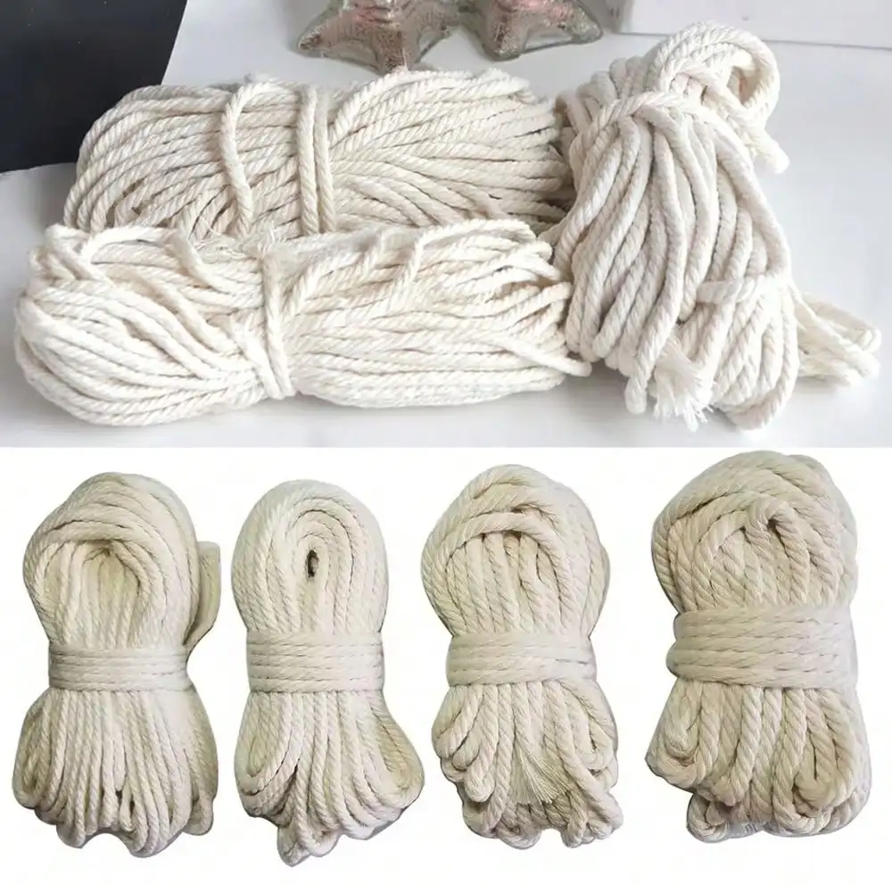 10Meters Macrame Cord Rope String Natural Cotton Macrame Twisted Twine Braided Crafts Handwork DIY Home Textile Christmas