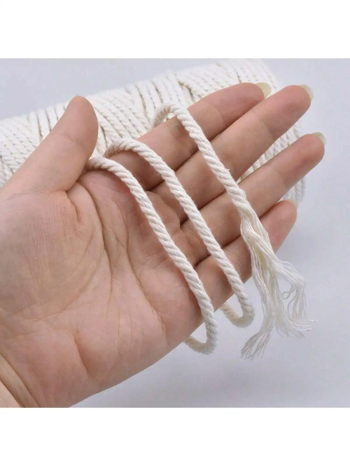 10Meters Macrame Cord Rope String Natural Cotton Macrame Twisted Twine Braided Crafts Handwork DIY Home Textile Christmas